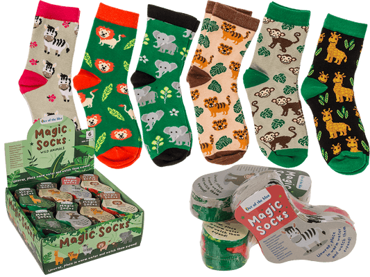 Magic kids socks, wild animals, 1 pair,