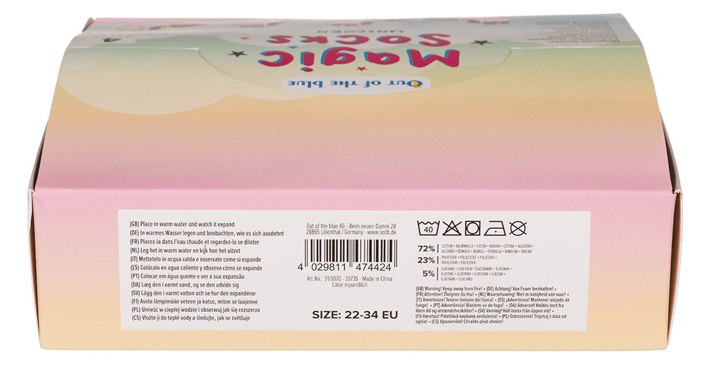 Magic kids socks, comic unicorn, 1 pair,