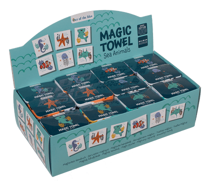 Magic cotton towel, sea animals,