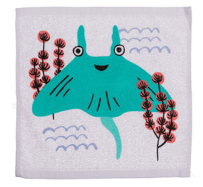 Magic cotton towel, sea animals,