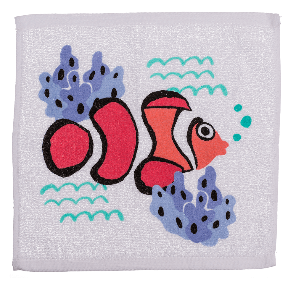 Magic cotton towel, sea animals,