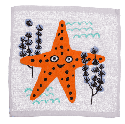Magic cotton towel, sea animals,