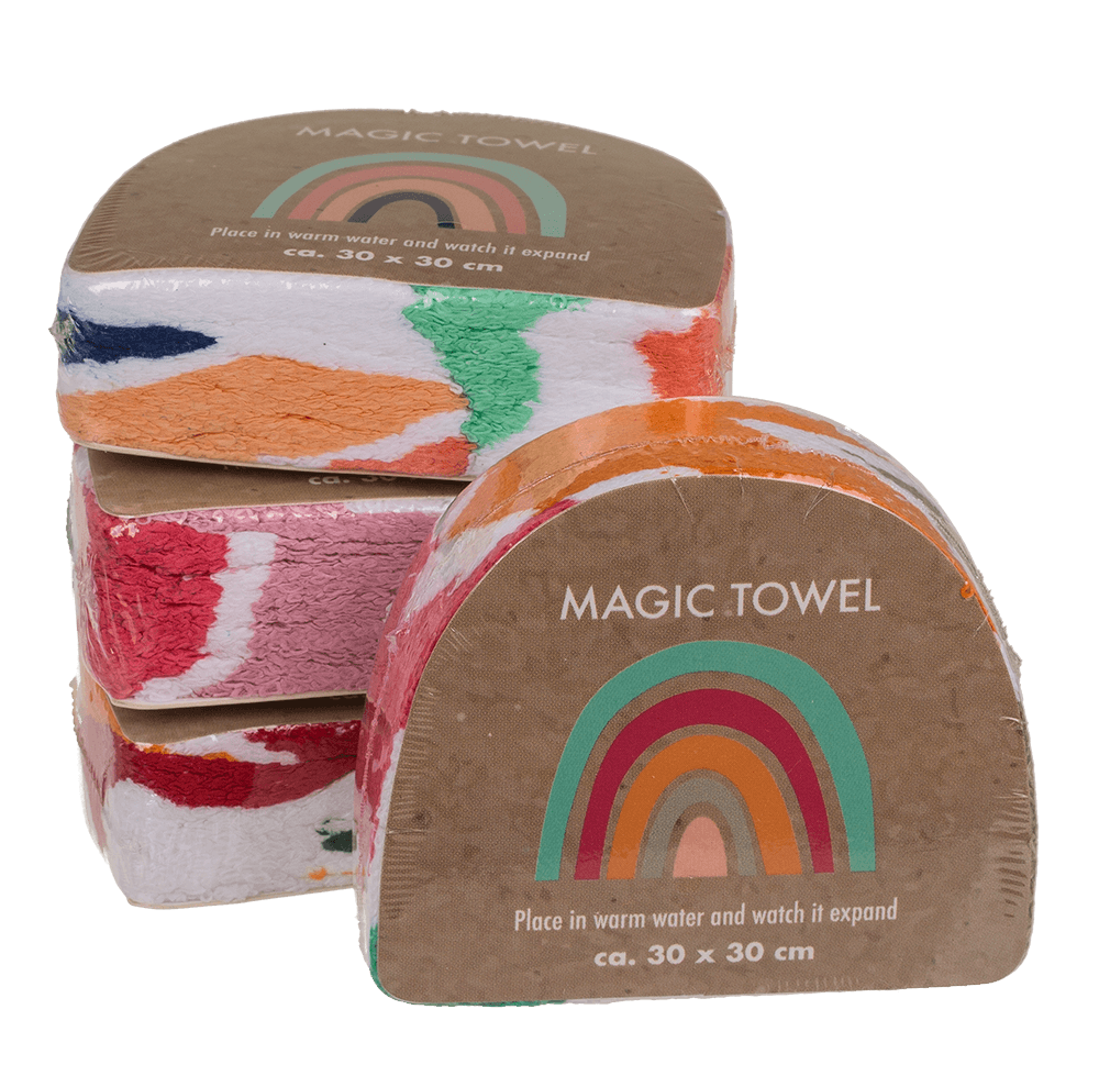 Magic cotton towel, rainbow,
