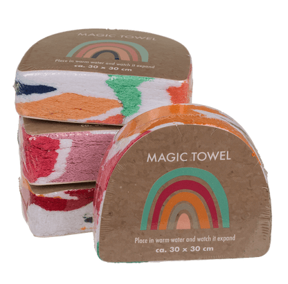 Magic cotton towel, rainbow,