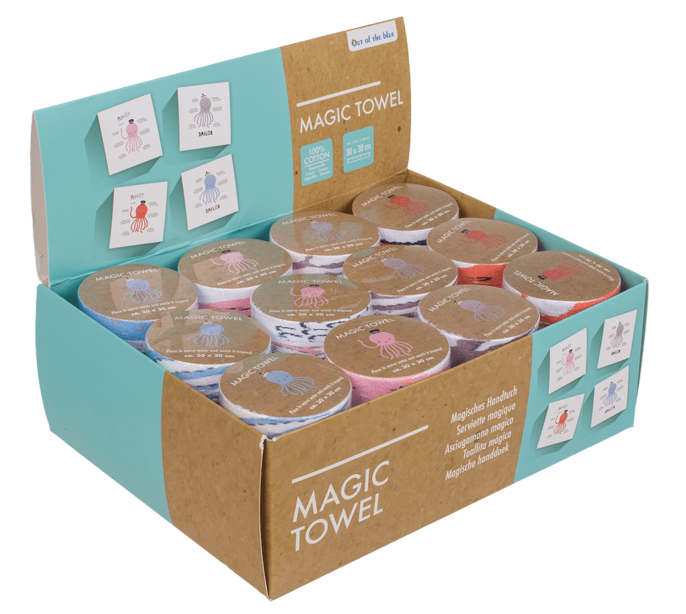 Magic cotton towel, octopus,