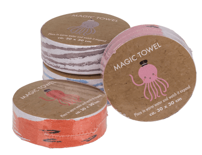 Magic cotton towel, octopus,