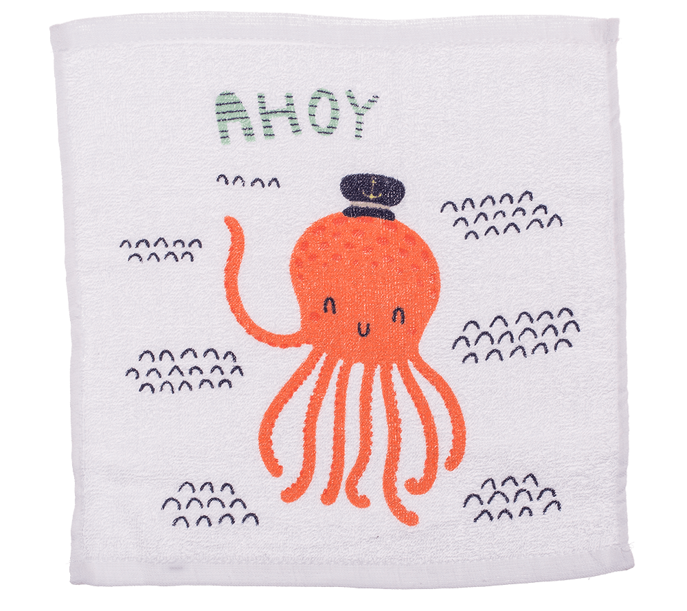 Magic cotton towel, octopus,