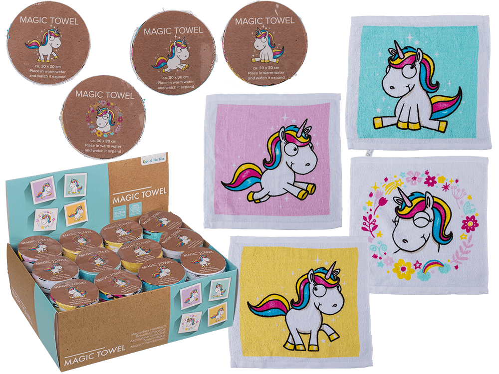 Magic cotton towel, Comic Unicorn,