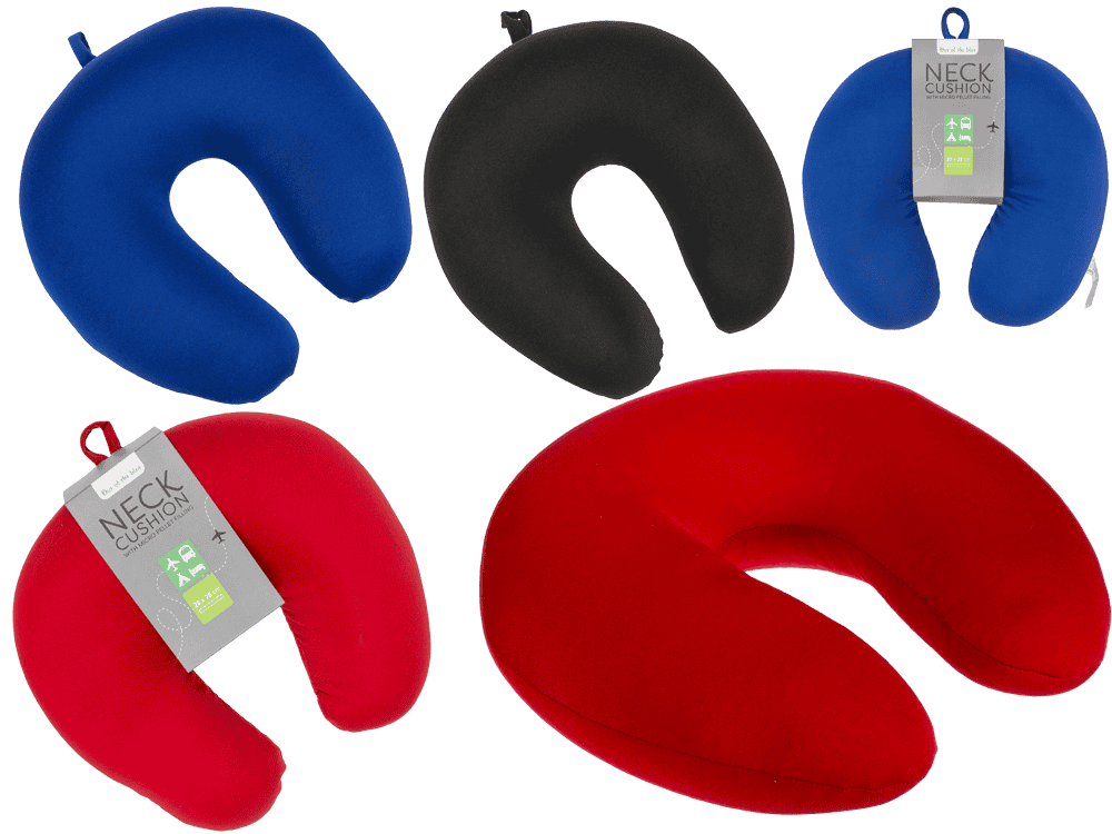 Neck cushion with micro pellet filling,
