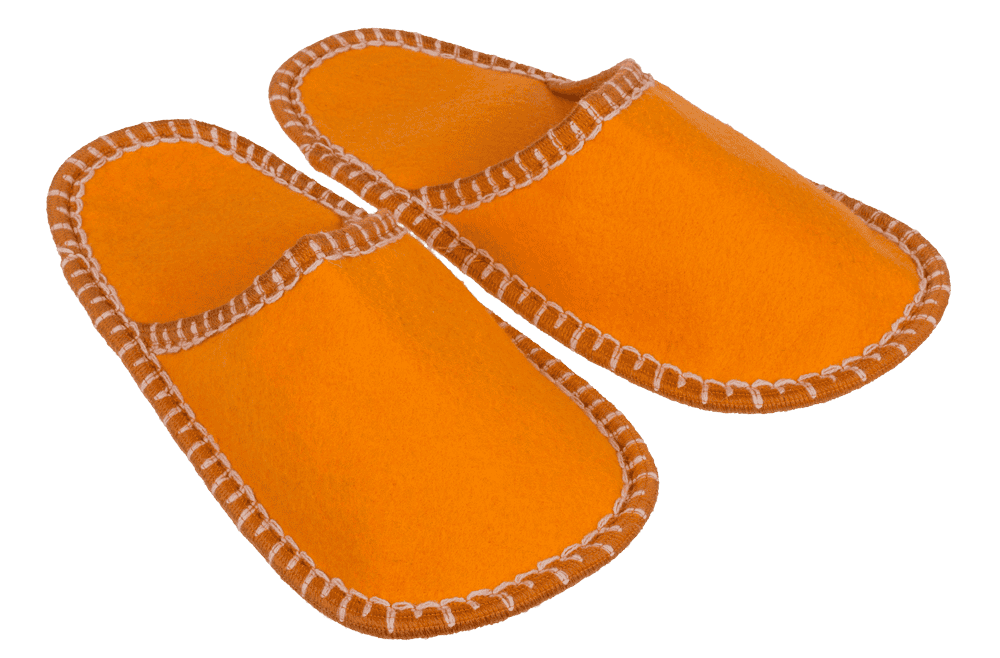 Jumbo felt slipper, Welcome,