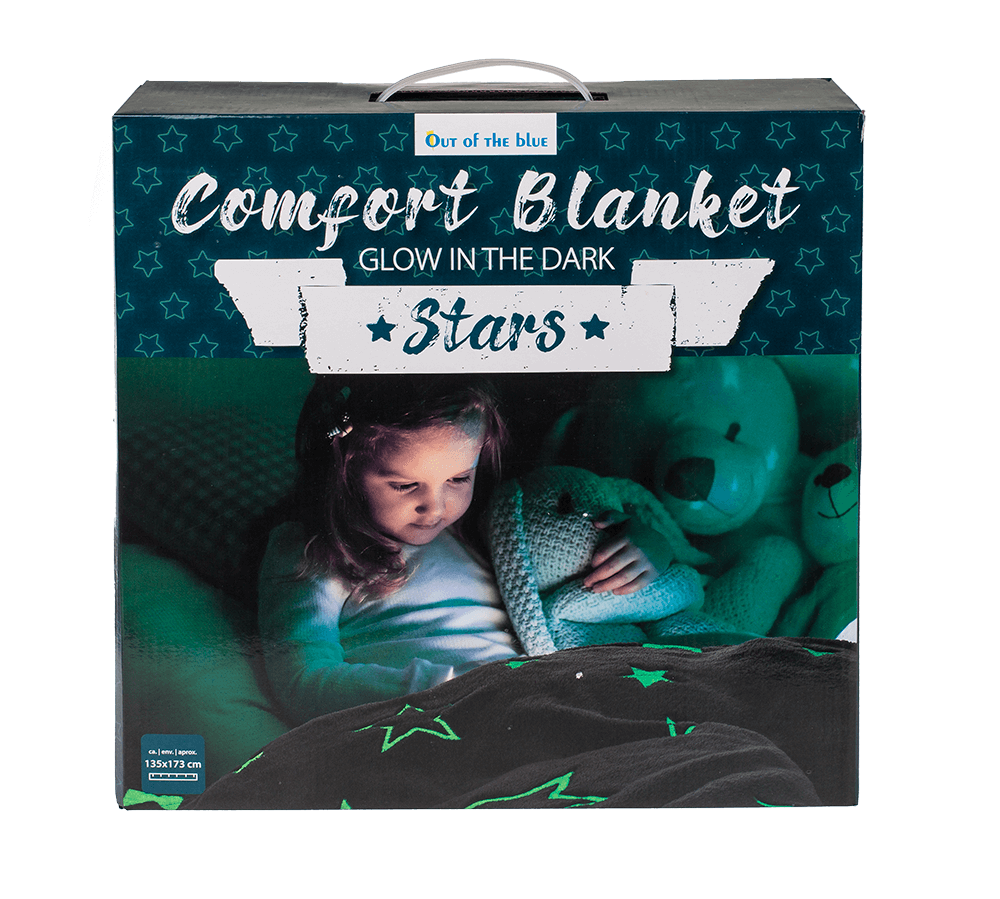 Comfort blanket with stars, Glow in the dark,
