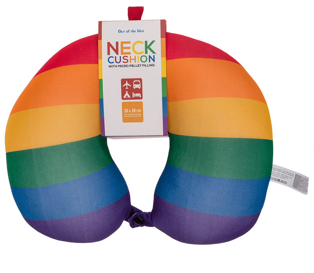 Neck cushion with micro pellet filling, Rainbow,