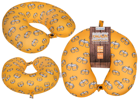 Neck cushion with micro pellet filling, Beer,