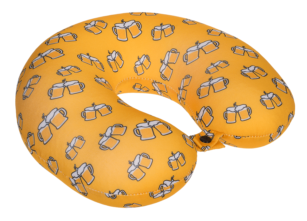 Neck cushion with micro pellet filling, Beer,