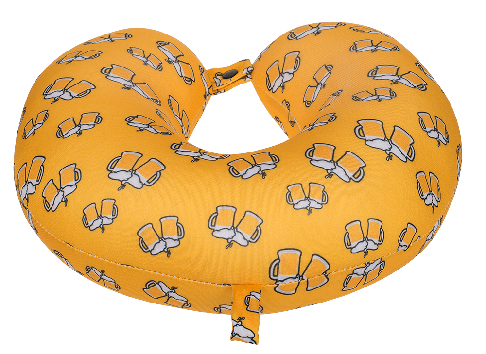 Neck cushion with micro pellet filling, Beer,