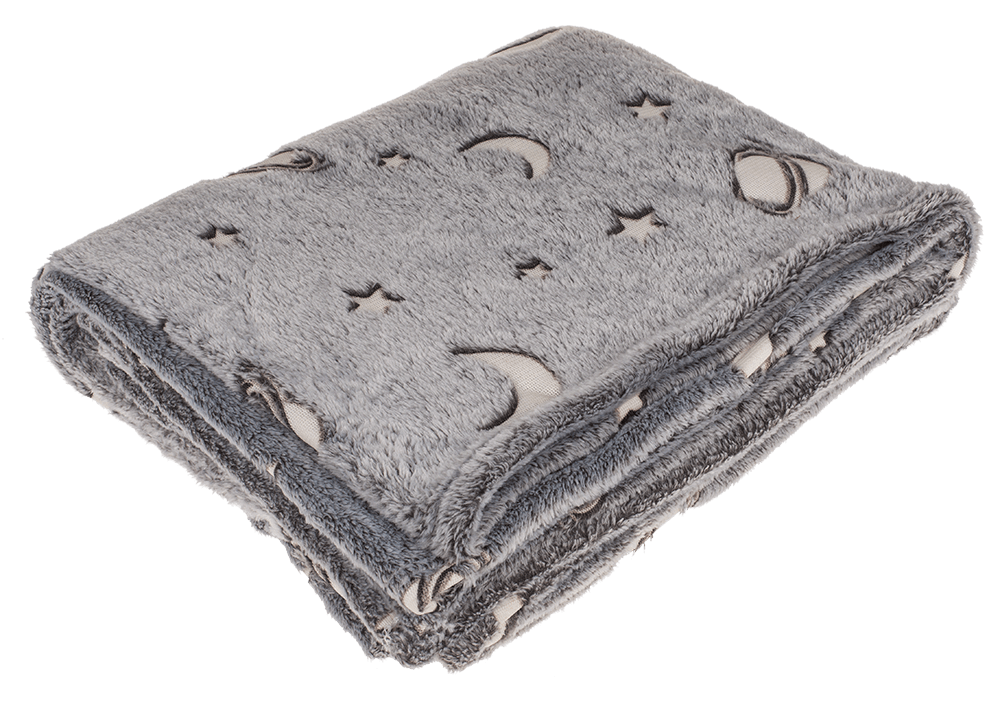 Plush blanket, planets,