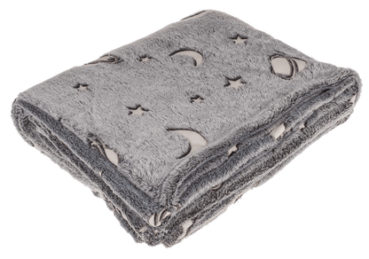 Plush blanket, planets,