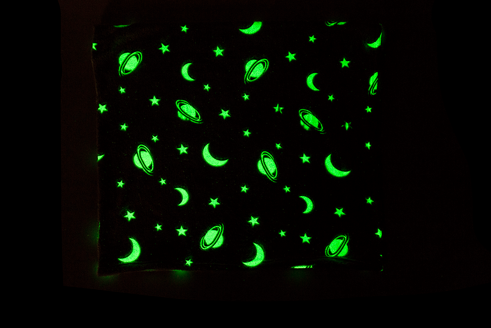 Plush blanket, planets,