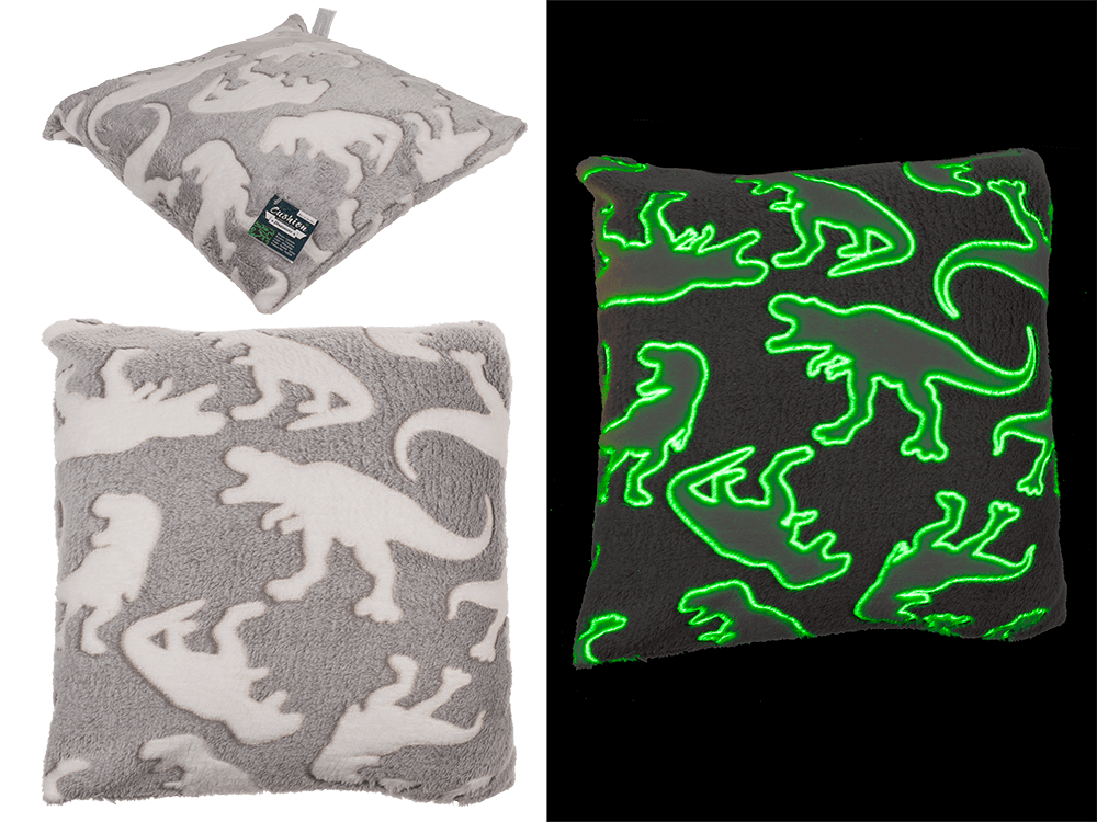 Plush cushion, dinosaur,