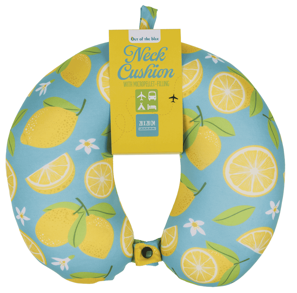 Neck cushion with micro pellet filling, Lemons,