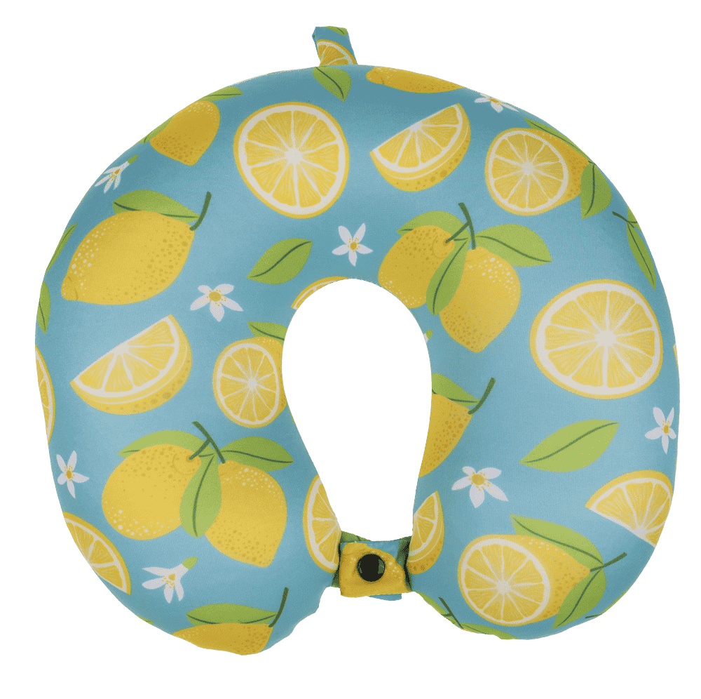 Neck cushion with micro pellet filling, Lemons,