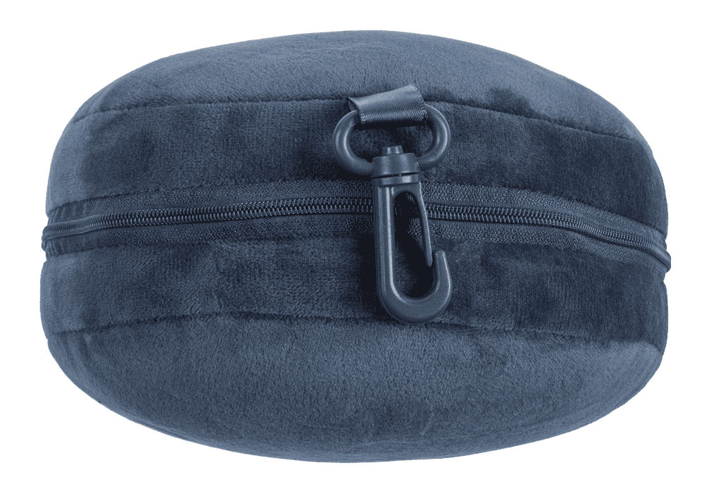 Plush travel pillow with eye mask