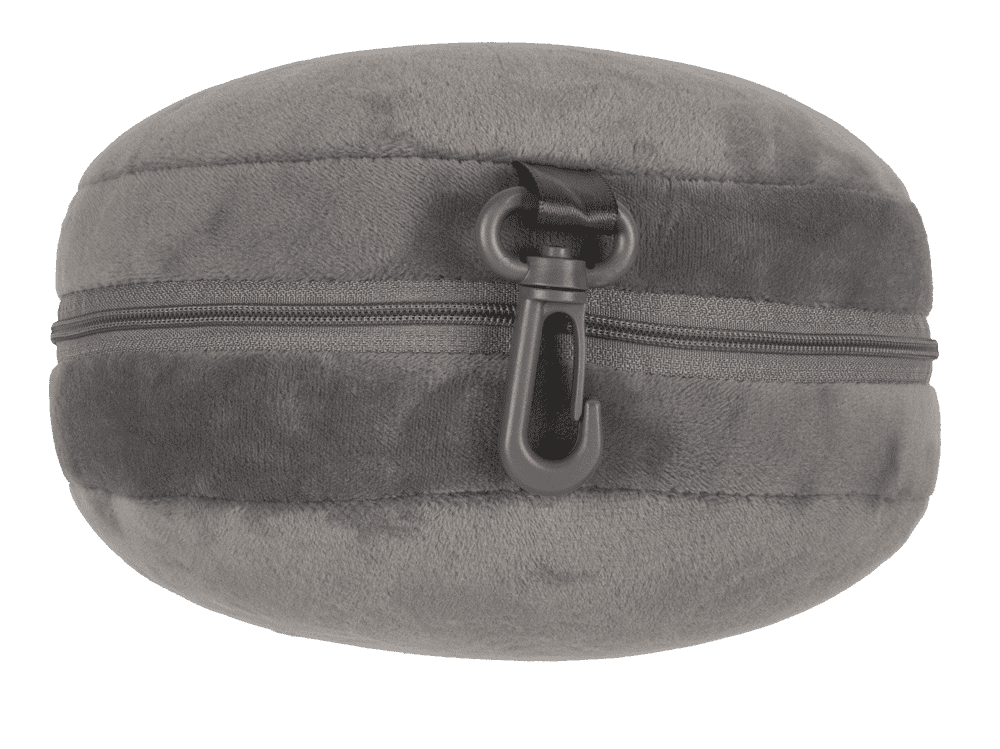 Plush travel pillow with eye mask