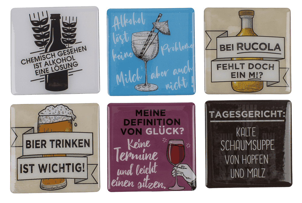 Fridge magnet, Beer and Drinking Sayings,