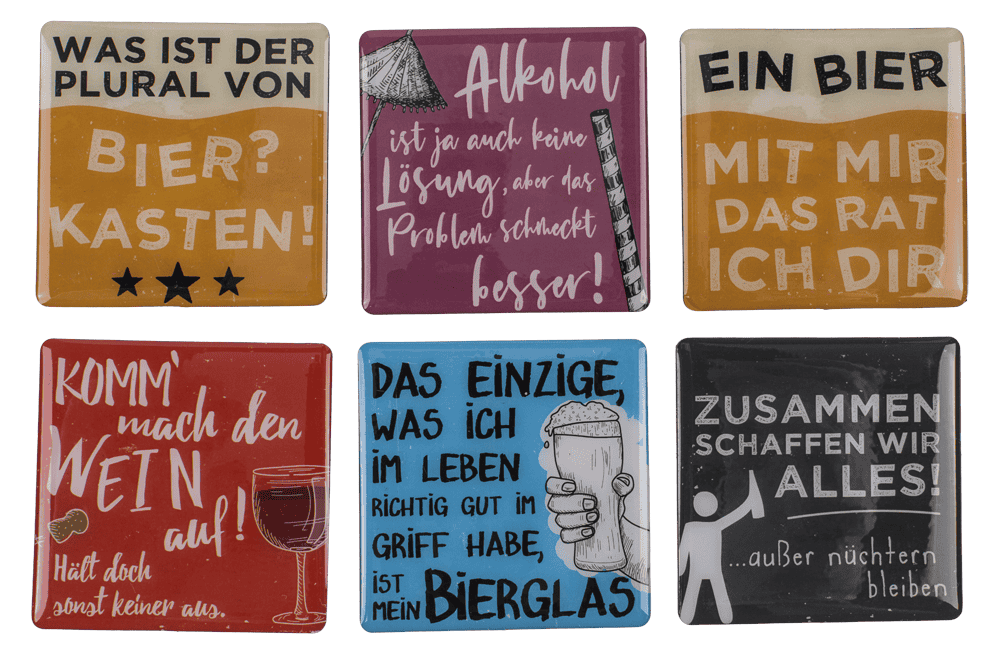 Fridge magnet, Beer and Drinking Sayings,