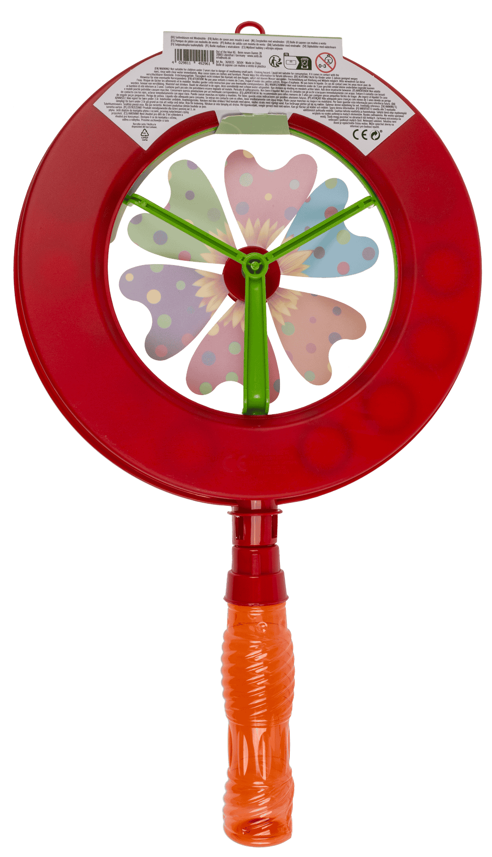 Soap bubbles with windmill, ca. 40 cm,