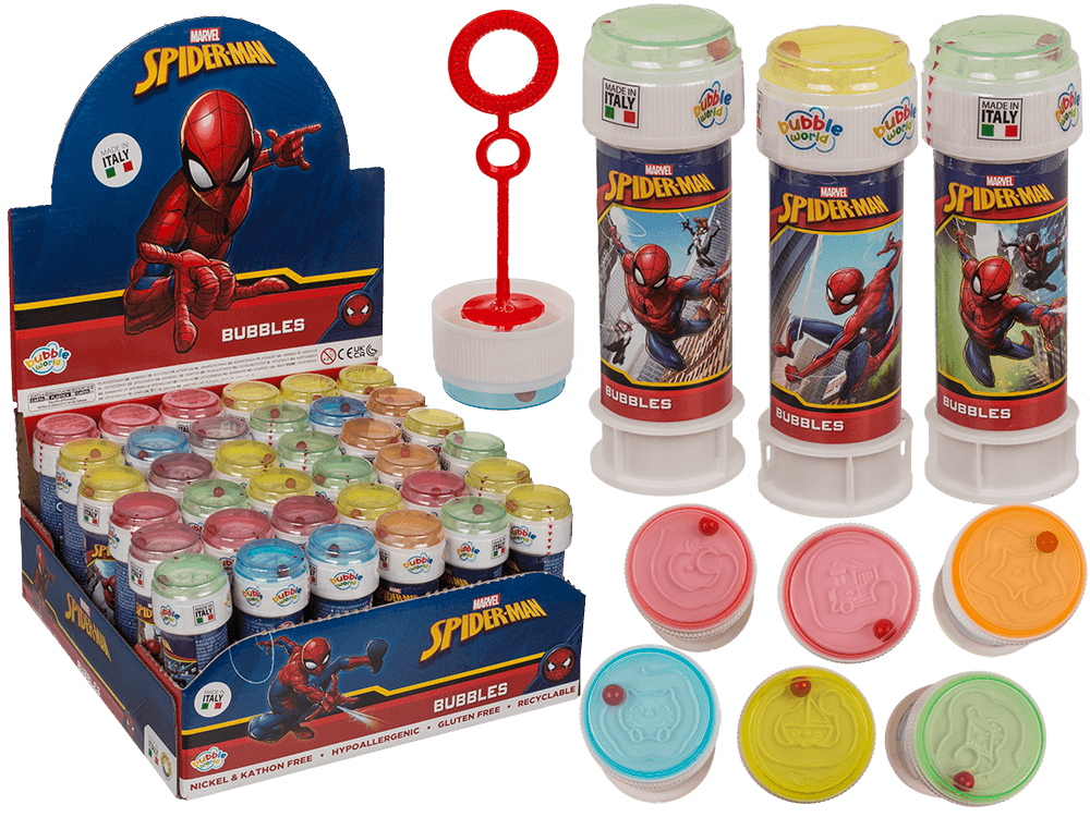 Soap bubbles with puzzle, Spiderman,