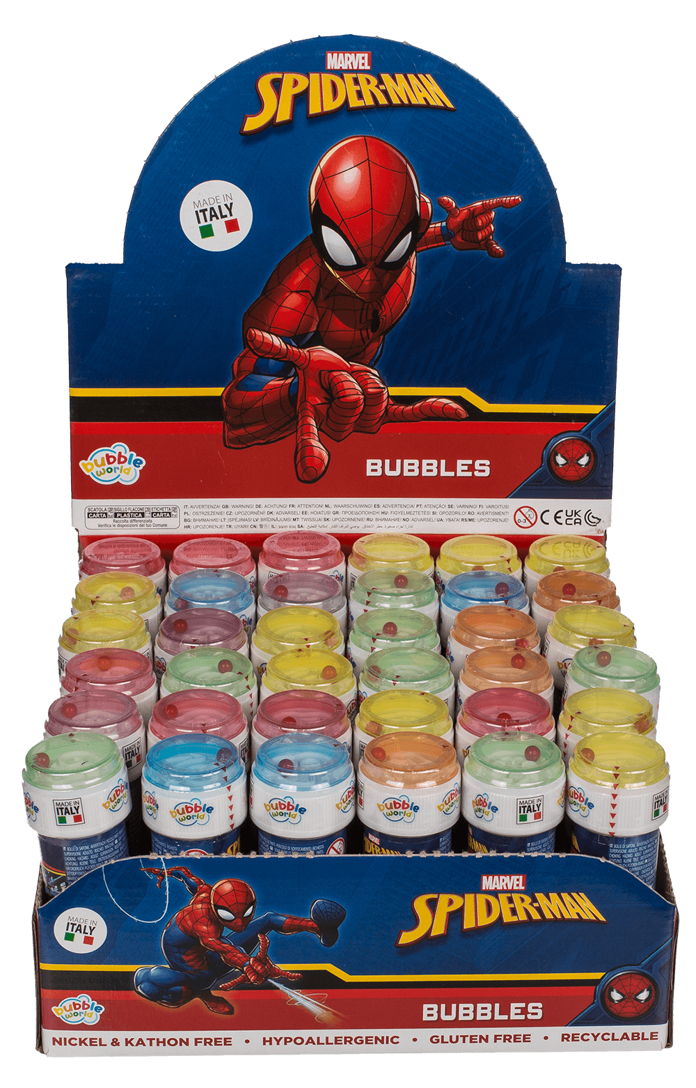 Soap bubbles with puzzle, Spiderman,