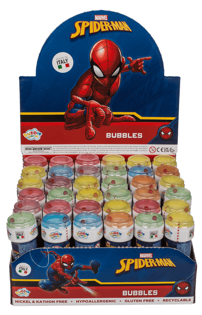 Soap bubbles with puzzle, Spiderman,