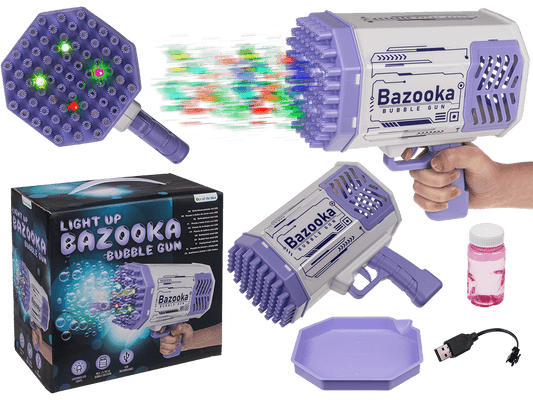 Bubble Gun with LED, Bazooka,