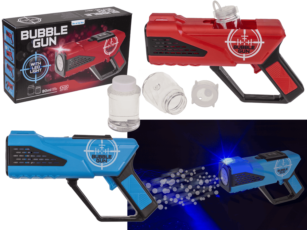 Bubble Gun with LED, 25 cm,
