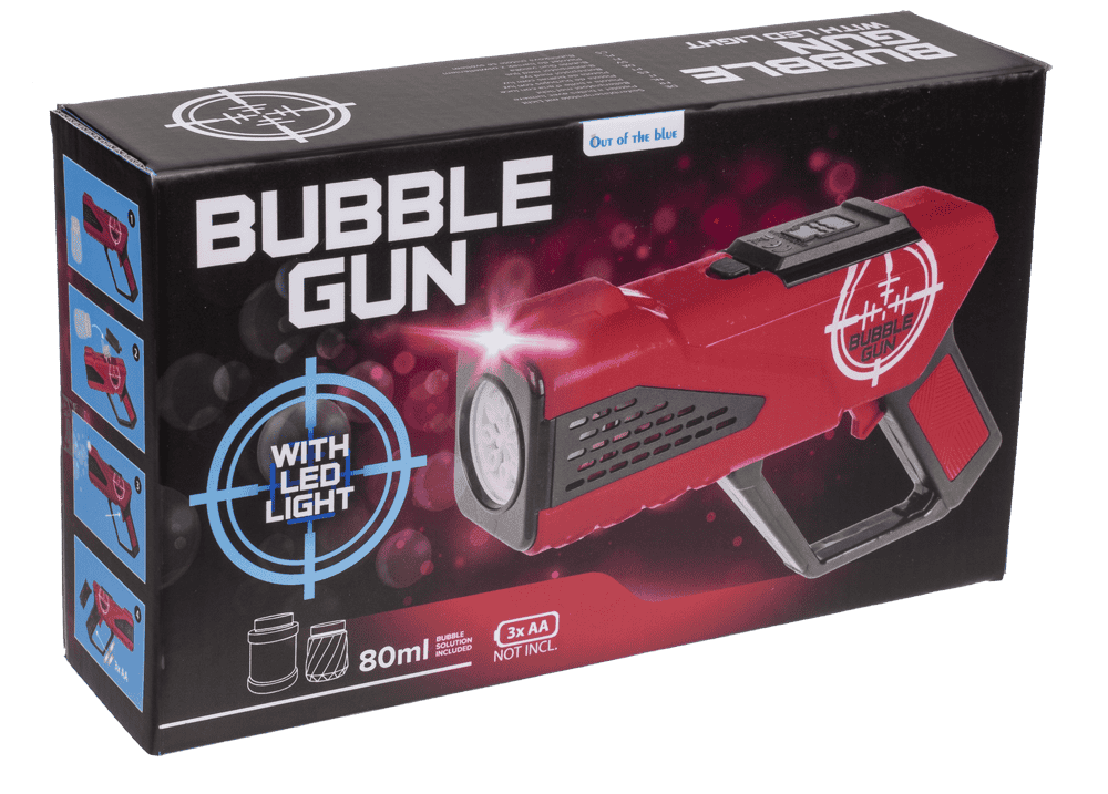 Bubble Gun with LED, 25 cm,