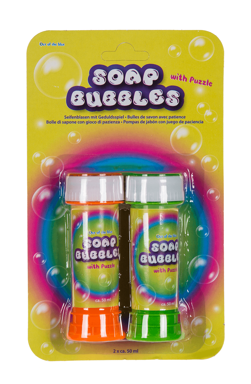 Soap bubbles with puzzle,