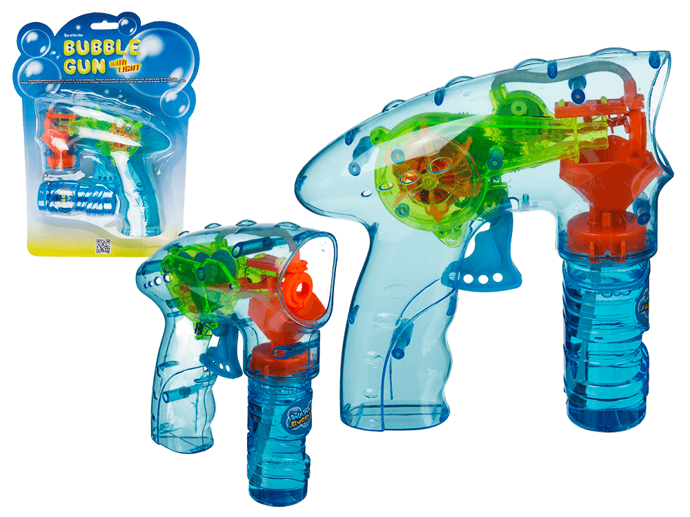 Bubble Gun with LED & ca. 56 ml bubble liquid,