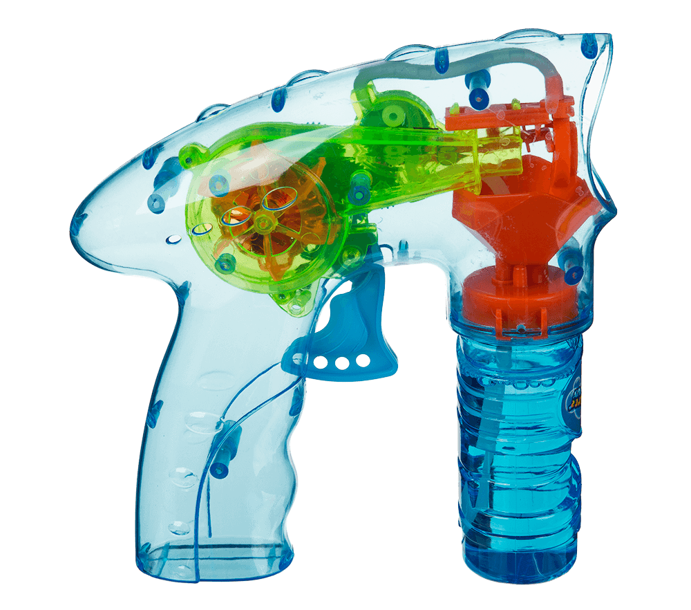 Bubble Gun with LED & ca. 56 ml bubble liquid,