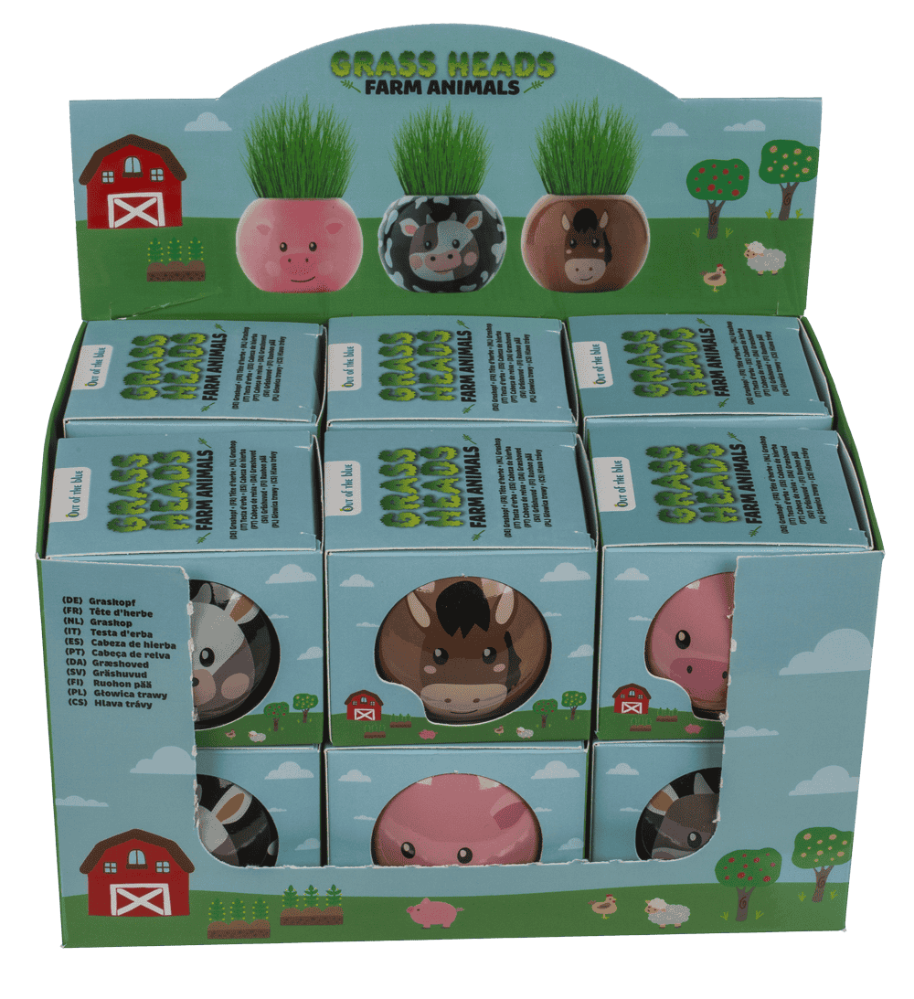 Grass head, farm animals, 6,5 cm,