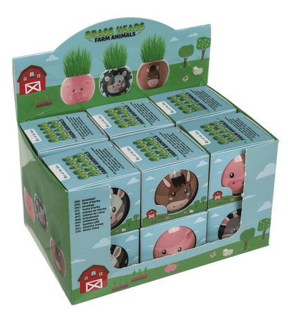 Grass head, farm animals, 6,5 cm,