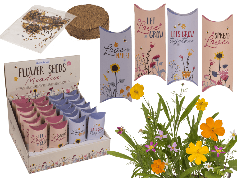 Flower seeds, Meadow, with soil pad,