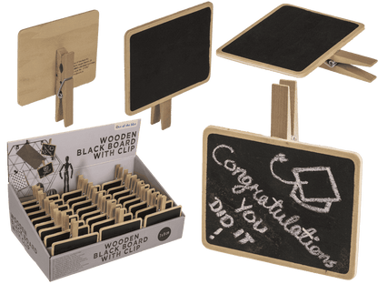 Large Wooden Blackboard with clip,