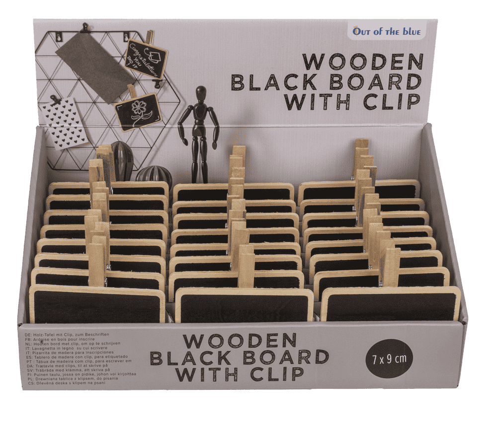 Large Wooden Blackboard with clip,