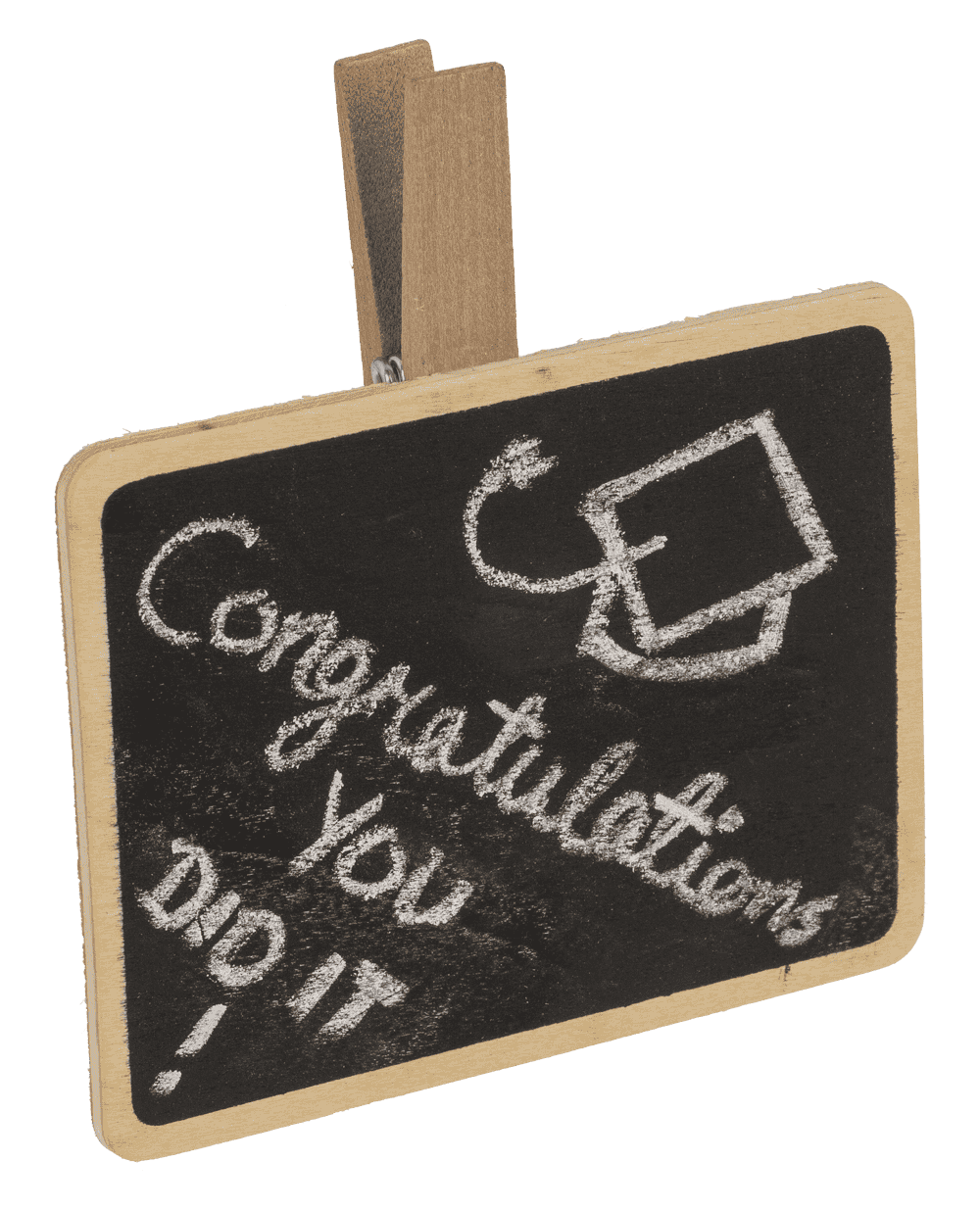 Large Wooden Blackboard with clip,