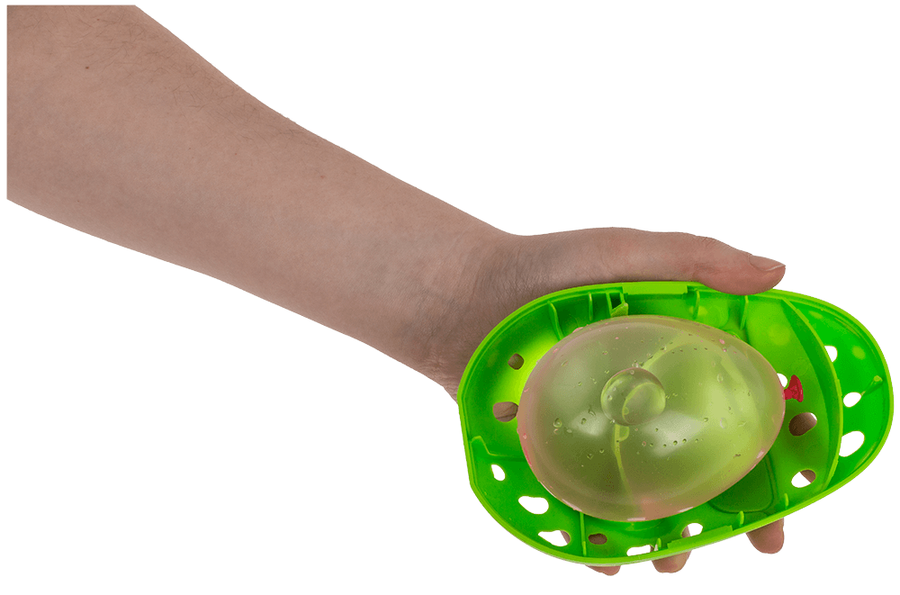 Water balloon throwing game with timer,