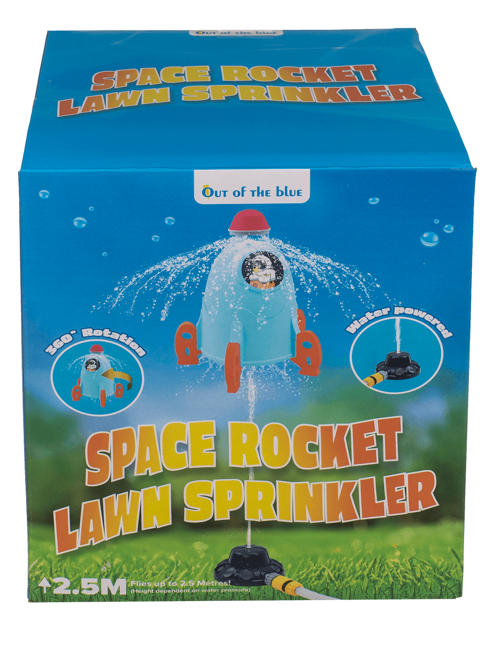Flying Space Rocket Lawn Sprinkler, 33 cm.