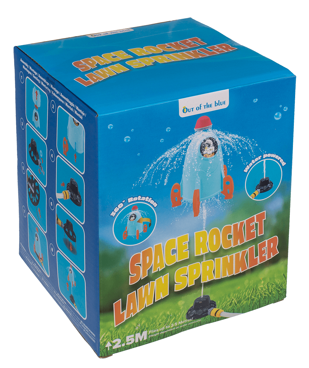 Flying Space Rocket Lawn Sprinkler, 33 cm.