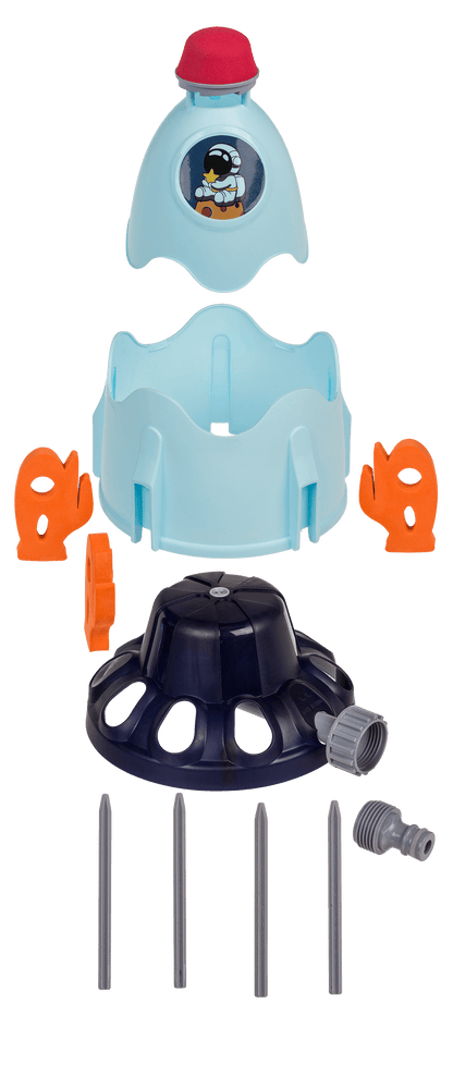 Flying Space Rocket Lawn Sprinkler, 33 cm.