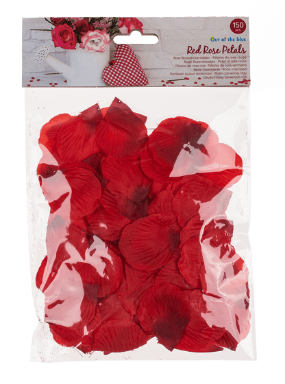 Red rose petals,